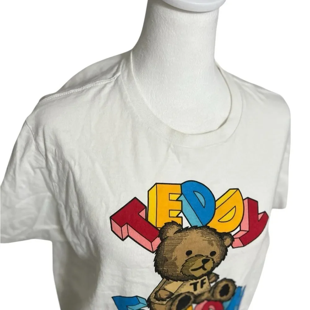 Teddy Fresh merch white crew neck teddy t shirt short sleeve Medium - Picture 4 of 13